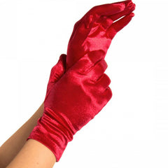 LEG AVENUE - RED SATIN GLOVES