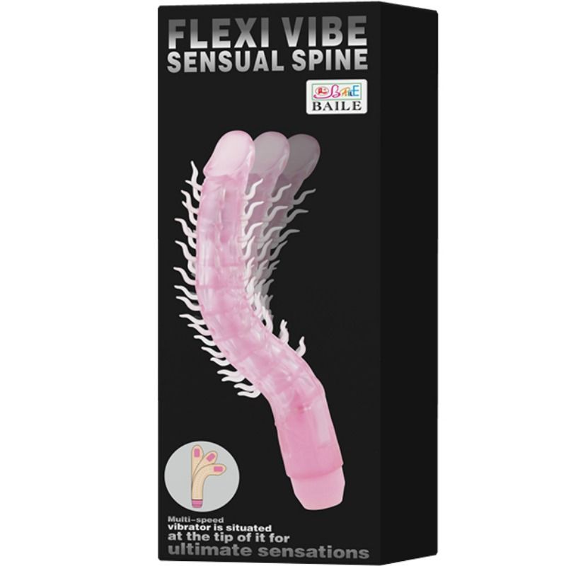 BAILE - FLEXI VIBE SENSUAL SPINE BENDABLE VIBRATING DILDO 23.5 CM