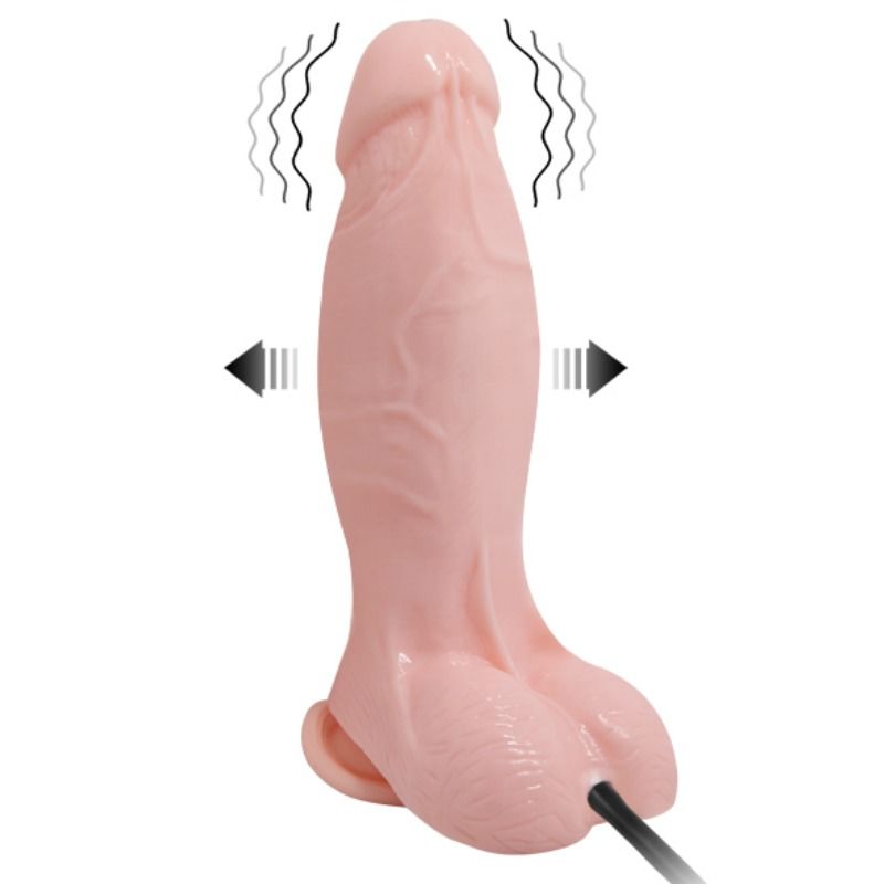 DANCE - REALISTIC VIBRATING AND INFLATABLE DILDO 18.8 CM