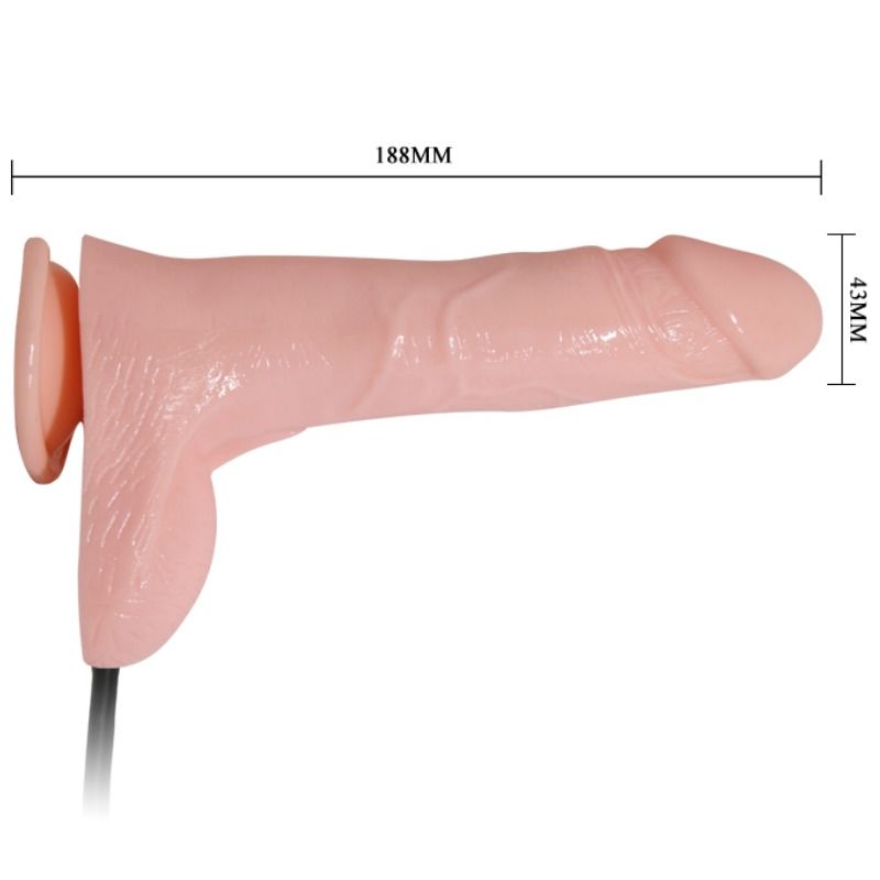 DANCE - REALISTIC VIBRATING AND INFLATABLE DILDO 18.8 CM