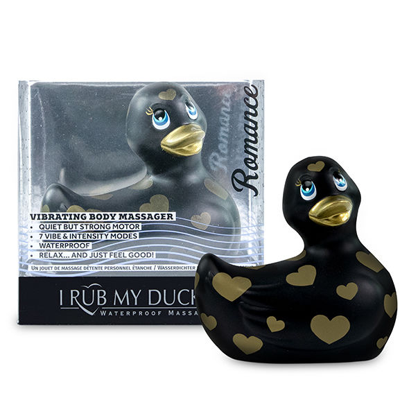 BIG TEASE TOYS - I RUB MY DUCKIE 2.0 | ROMANCE VIBRATING DUCK (BLACK &amp; GOLD)