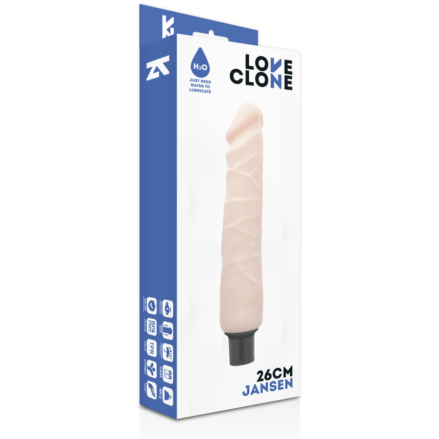 LOVECLONE - JANSEN SELF LUBRICATION VIBRATOR 26 CM -O- 4.2 CM