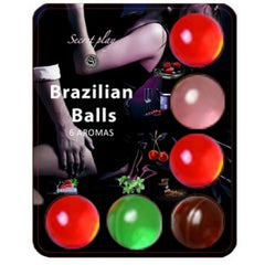 SECRETPLAY - 6 HOT BALLS FRUIT-SCENTED LUBRICANT