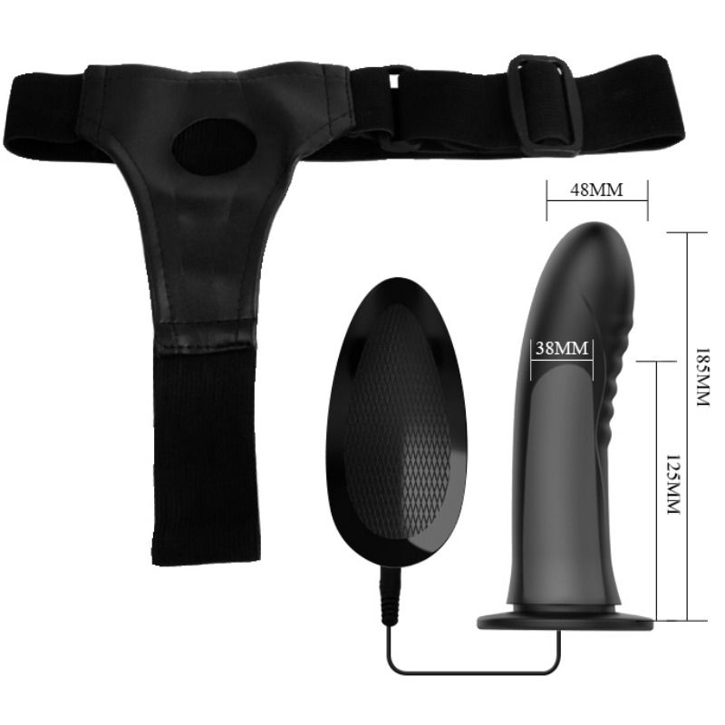 PRETTY LOVE - MYRON VIBRATING STRAP ON WITH HOLLOW DILDO