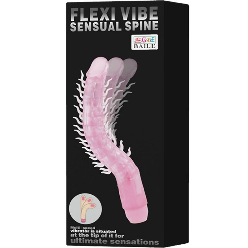 BAILE - FLEXI VIBE SENSUAL SPINE BENDABLE VIBRATING DILDO LILA 23.5 CM