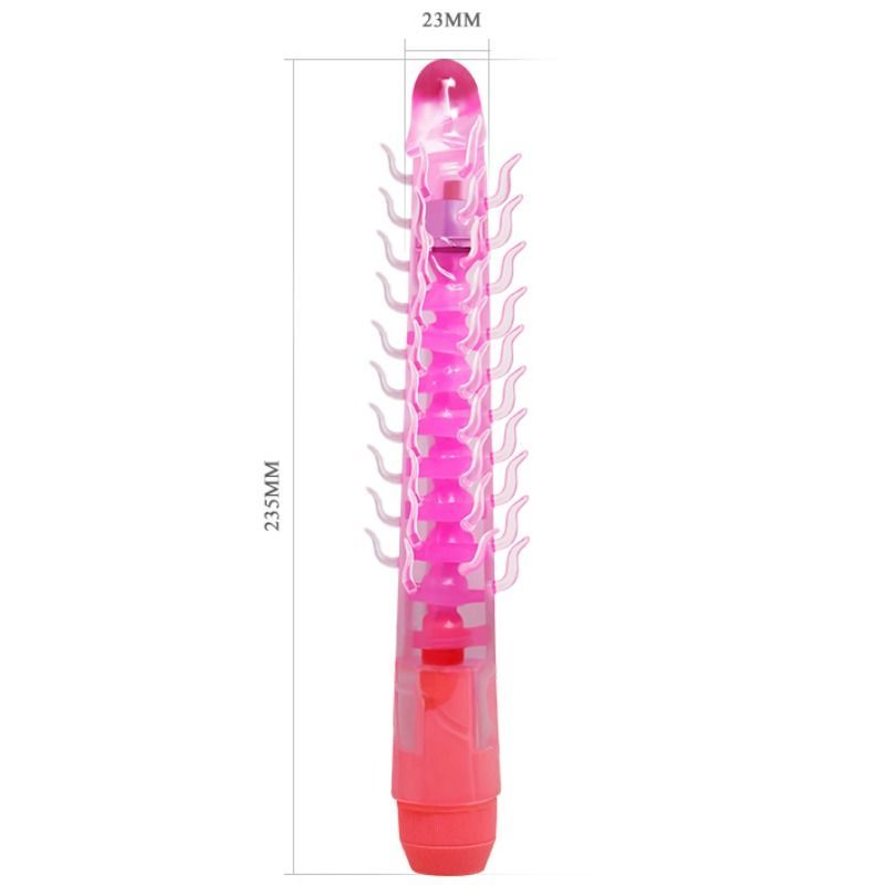 BAILE - FLEXI VIBE SENSUAL SPINE BENDABLE VIBRATING DILDO LILAC 23.5 CM