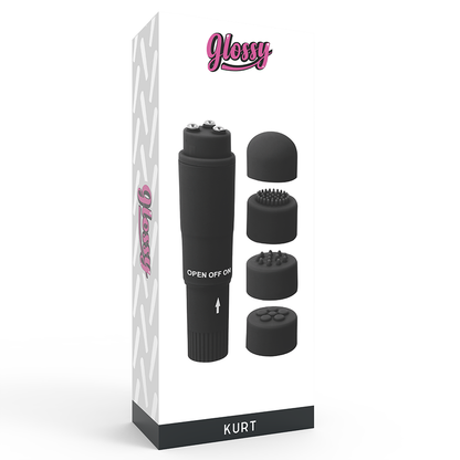 GLOSSY - POCKET KURT MASSAGER BLACK