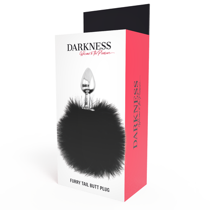 DARKNESS - EXTRA ANAL BUTTPLUG WITH BLACK TAIL 7 CM