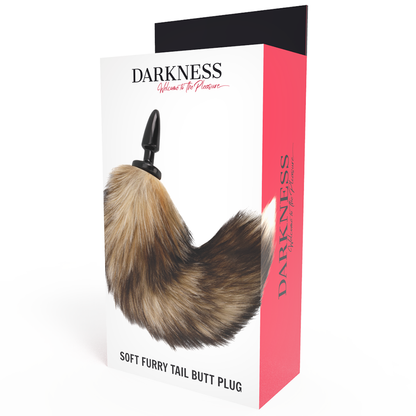 DARKNESS - NATURAL TAIL WITH SILICONE ANAL PLUG 10 CM