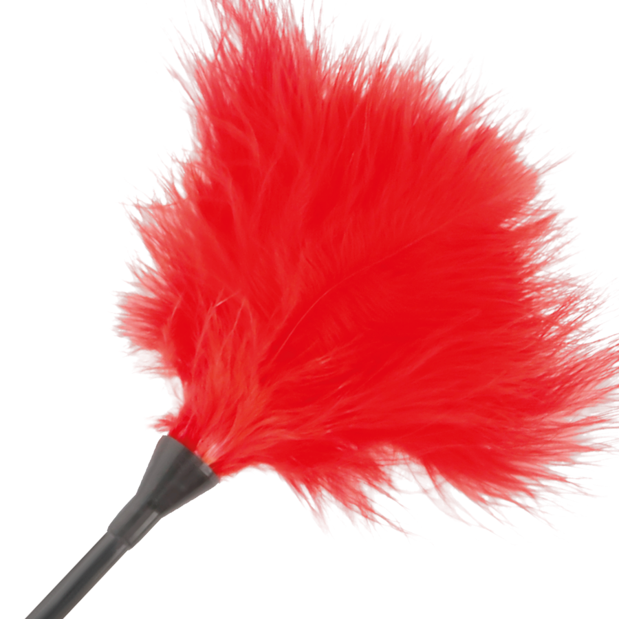 DARKNESS - RED STIMULATING FEATHER 42CM