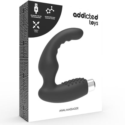 ADDICTED TOYS - RECHARGEABLE PROSTTIC VIBRATOR MODEL 2 - BLACK