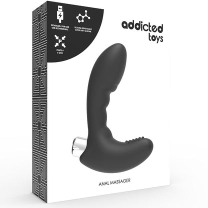 ADDICTED TOYS - RECHARGEABLE PROSTTIC VIBRATOR MODEL 4 - BLACK