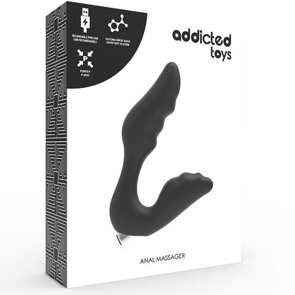 ADDICTED TOYS - RECHARGEABLE PROSTTIC VIBRATOR MODEL 6 - BLACK