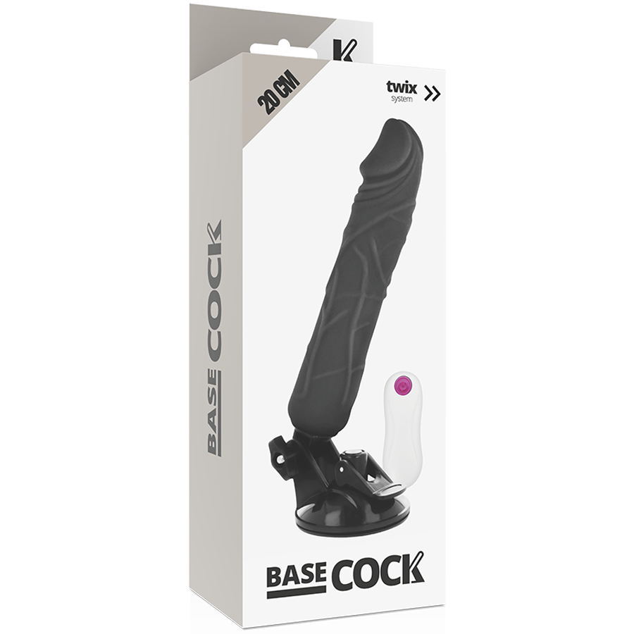 BASECOCK - REALISTIC VIBRATOR NATURAL REMOTE CONTROL 20 CM -OR- 4 CM