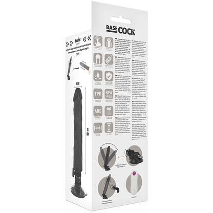 BASECOCK - REALISTIC VIBRATOR NATURAL REMOTE CONTROL 21 CM -O- 4 CM