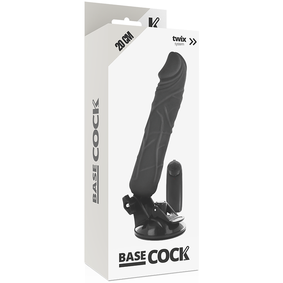 BASECOCK - REALISTIC VIBRATOR NATURAL REMOTE CONTROL 20 CM -OR- 4 CM