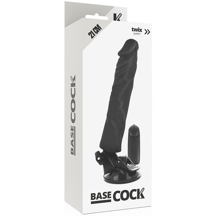 BASECOCK - REALISTIC VIBRATOR NATURAL REMOTE CONTROL 21 CM -O- 4 CM