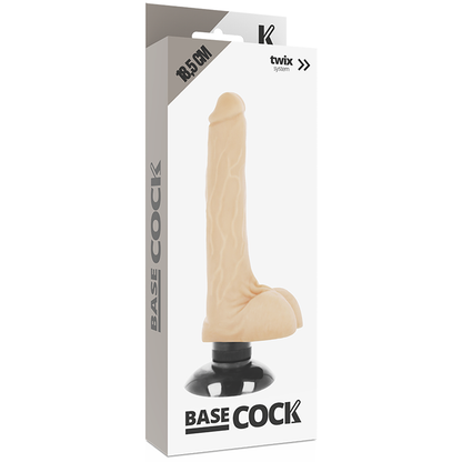 BASECOCK - REALISTIC VIBRATOR 2-1 NATURAL 18.5 CM -O- 4 CM