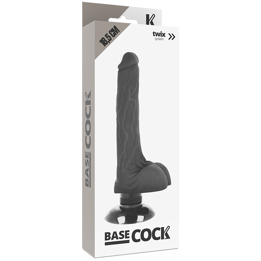 BASECOCK - REALISTIC VIBRATOR 2-1 NATURAL 18.5 CM -O- 4 CM