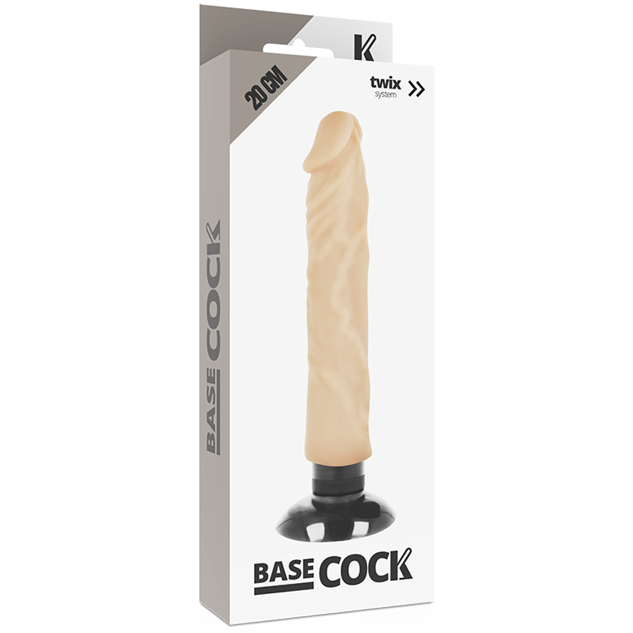 BASECOCK - REALISTIC VIBRATOR 2-1 NATURAL 20 CM -O- 4 CM