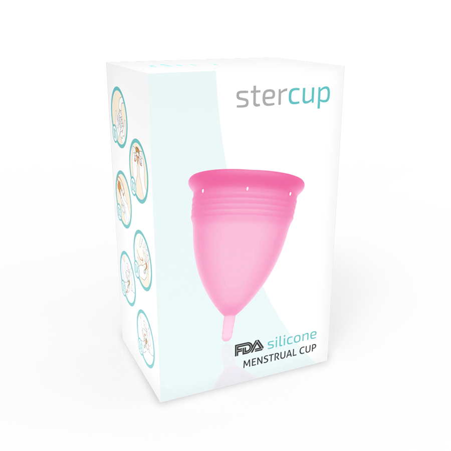 STERCUP - FDA SILICONE PINK MENSTRUAL CUP - SIZE L