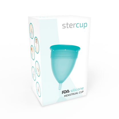 STERCUP - FDA SILICONE AQUAMARINE MENSTRUAL CUP - SIZE L