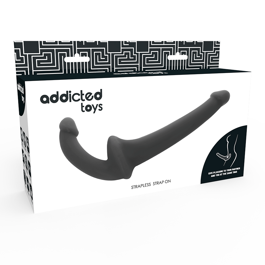 ADDICTED TOYS - BLACK HARNESS-FREE DILDO