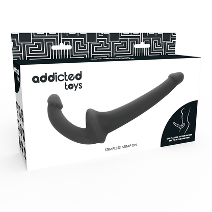 ADDICTED TOYS - BLACK HARNESS-FREE DILDO