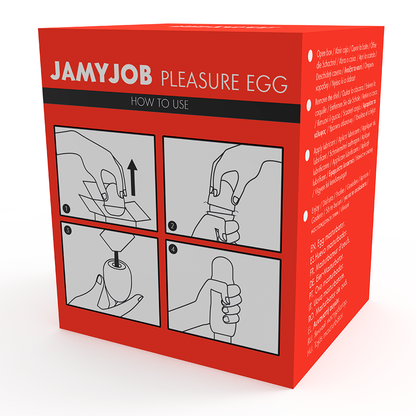 JAMYJOB - DISCREET MASTURBATOR EGG RED VERSION JOY