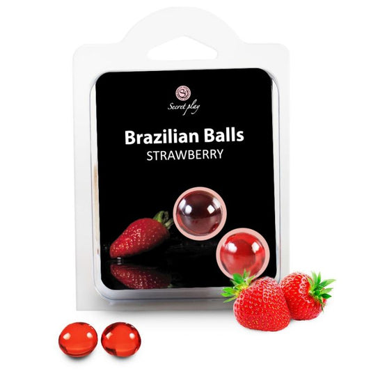 SECRETPLAY - BRAZILIAN BALLS STRAWBERRIES SET 2 BALLS