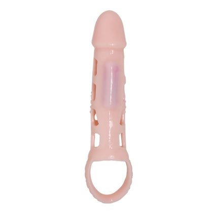 BAILE - VIBRATING PENIS EXTENSION SLEEVE WITH NATURAL STRAP 13.5 CM