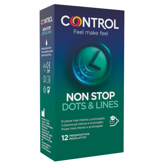 CONTROL - NONSTOP POINTS AND STRETCH MARKS CONDOMS 12 UNITS