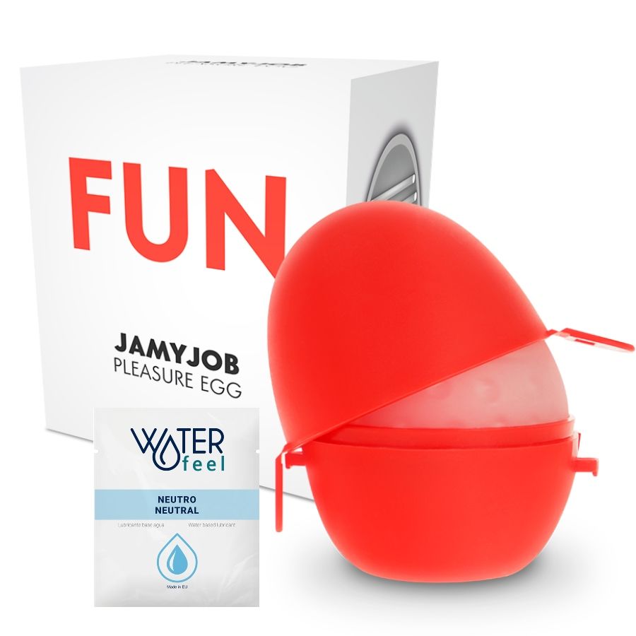 JAMYJOB - DISCREET MASTURBATOR EGG RED EDITION FUN