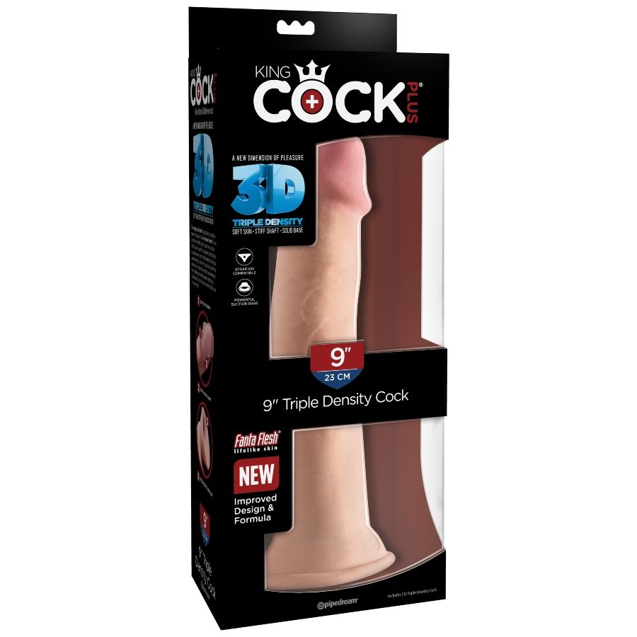 KING COCK - TRIPLE DENSITY DILDO 23 CM