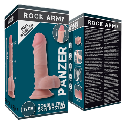 ROCKARMY - DUAL DENSITY PANZER REALISTIC DILDO 17 CM -O- 4.46 CM