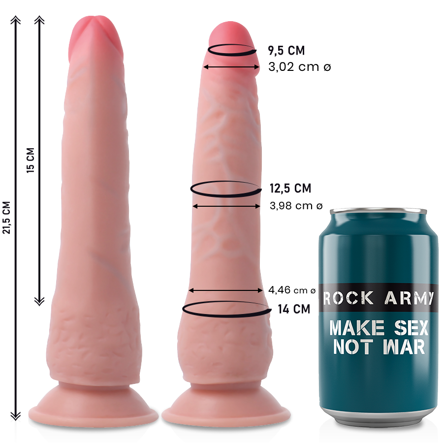 ROCKARMY - DUAL DENSITY CRUSADER REALISTIC DILDO 21.5 CM -OR- 4.46 CM