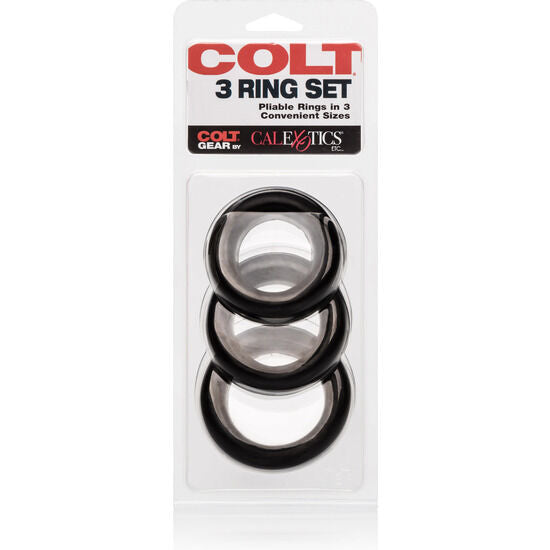 CALEXOTICS - COLT SET 3 PENIS AND TESTICLE RINGS