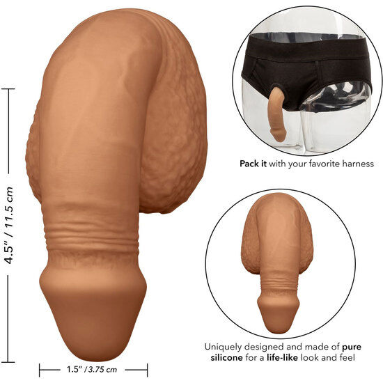 CALEXOTICS - PENIS PACKING SILICONE PENIS 12.75CM CARAMEL