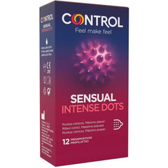 CONTROL - SPIKE CONDOMS WITH CONICAL DOTS 12 UNITS