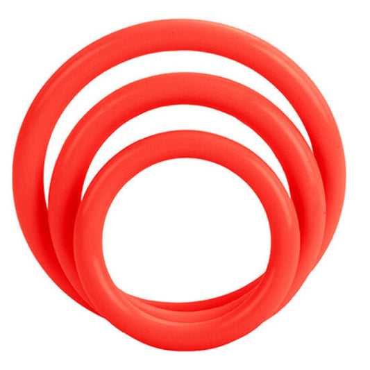 CALEXOTICS - RED ERECTION THREE RINGS SET