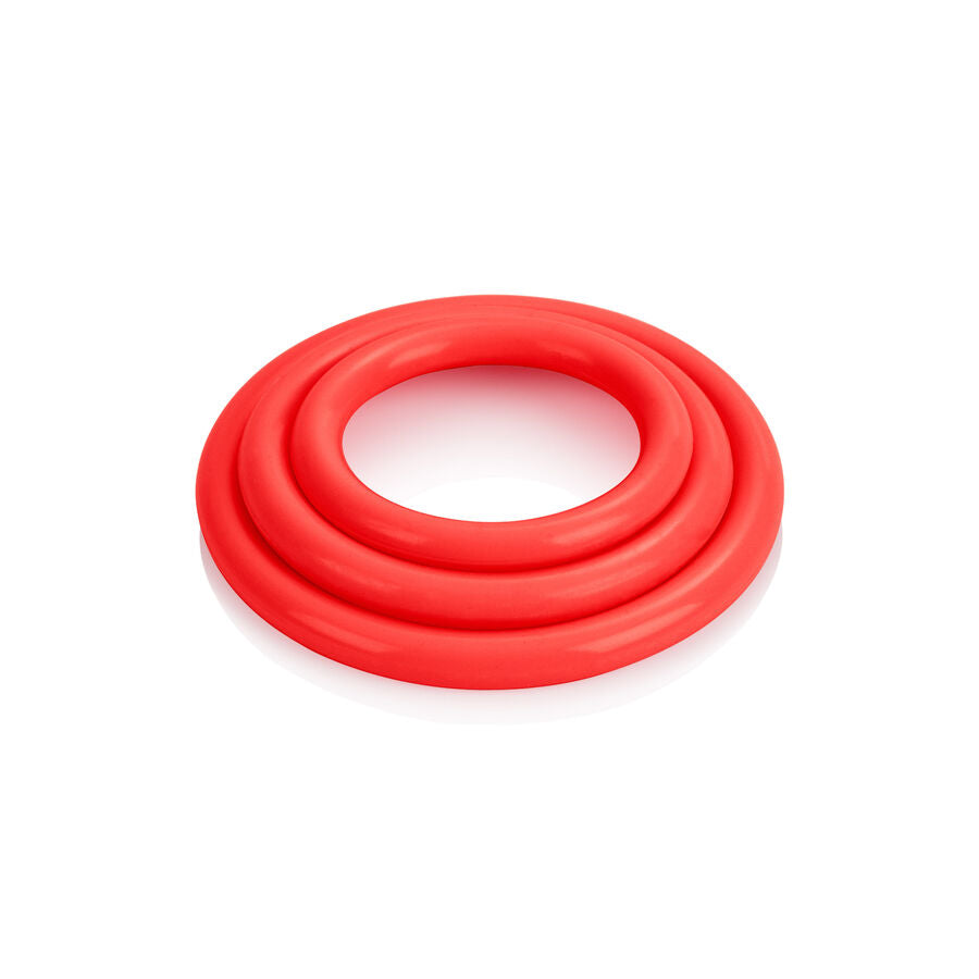 CALEXOTICS - RED ERECTION THREE RINGS SET