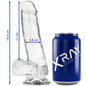 X RAY - CLEAR TRANSPARENT REALISTIC DILDO 18.5 CM -O- 3.8 CM