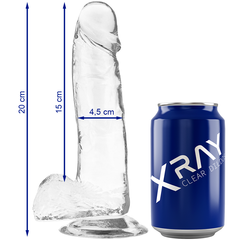 X RAY - CLEAR TRANSPARENT REALISTIC DILDO 20 CM -O- 4.5 CM