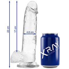 X RAY - CLEAR TRANSPARENT REALISTIC DILDO 22 CM -O- 4.6 CM