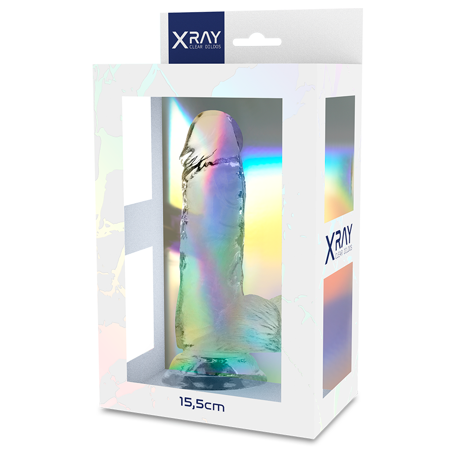 X RAY - CLEAR TRANSPARENT REALISTIC DILDO 15.5 CM -O- 3.5 CM