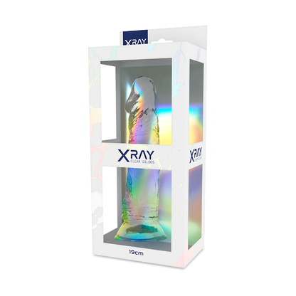 X RAY - CLEAR TRANSPARENT DILDO 19 CM -OR- 4 CM