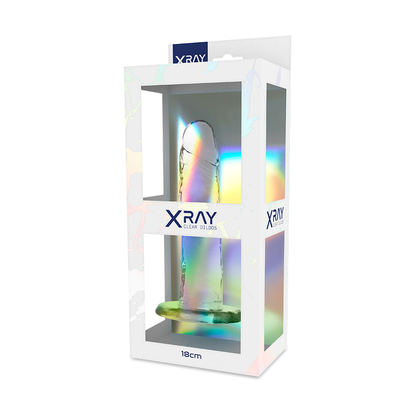 X RAY - CLEAR DILDO TRANSPARENTE 18 CM -O- 4 CM