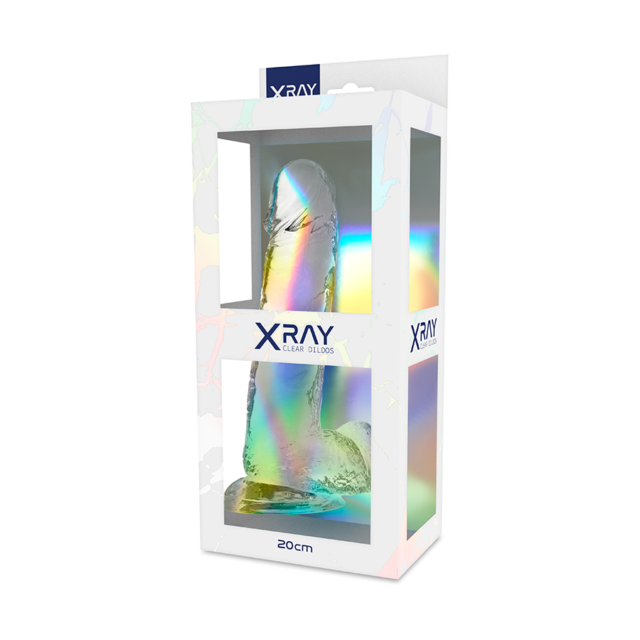 X RAY - CLEAR TRANSPARENT REALISTIC DILDO 20 CM -O- 4.5 CM