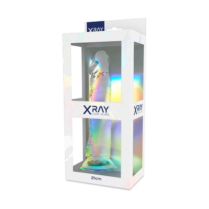 X RAY - CLEAR TRANSPARENT DILDO 21 CM -OR- 4 CM