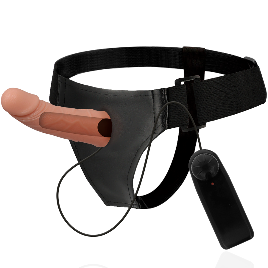 HARNESS ATTRACTION - HOLLOW HARNESS FRAMES WITH VIBRATOR 15 CM -OR- 5 CM